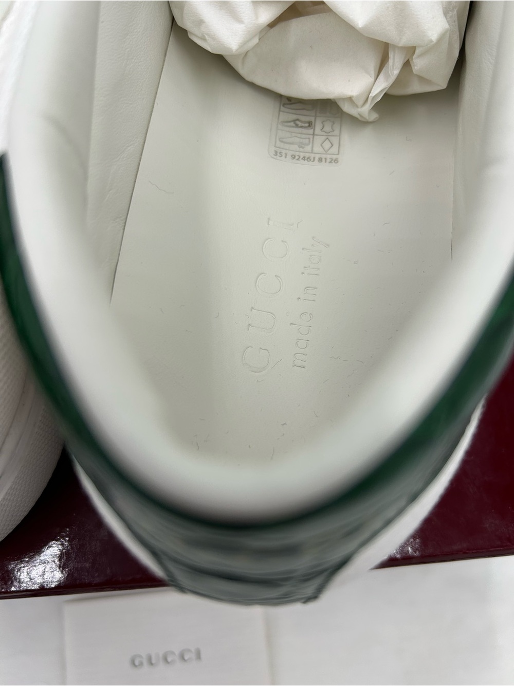 Men's Gucci ace slip on sneakers size 11 fits 12 US made in Italy - Picture 7 of 11